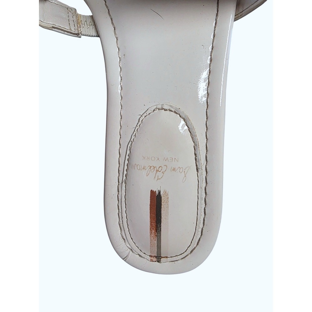 Sam Edelman Bay Slide Sandals Womens 9M White Patent Cutout Flat Slip On Shoes - Picture 3 of 6